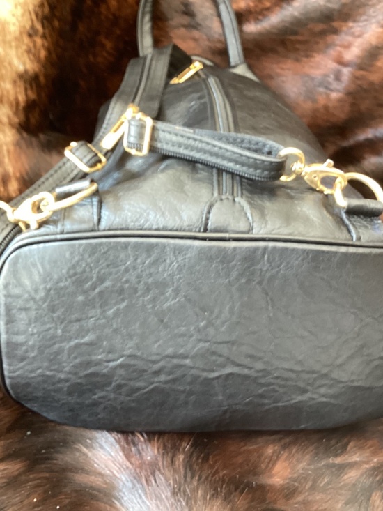 Vintage Borgo Giovanni 1960 Black Fine Italian Leather Backpack Handbag? main image 5